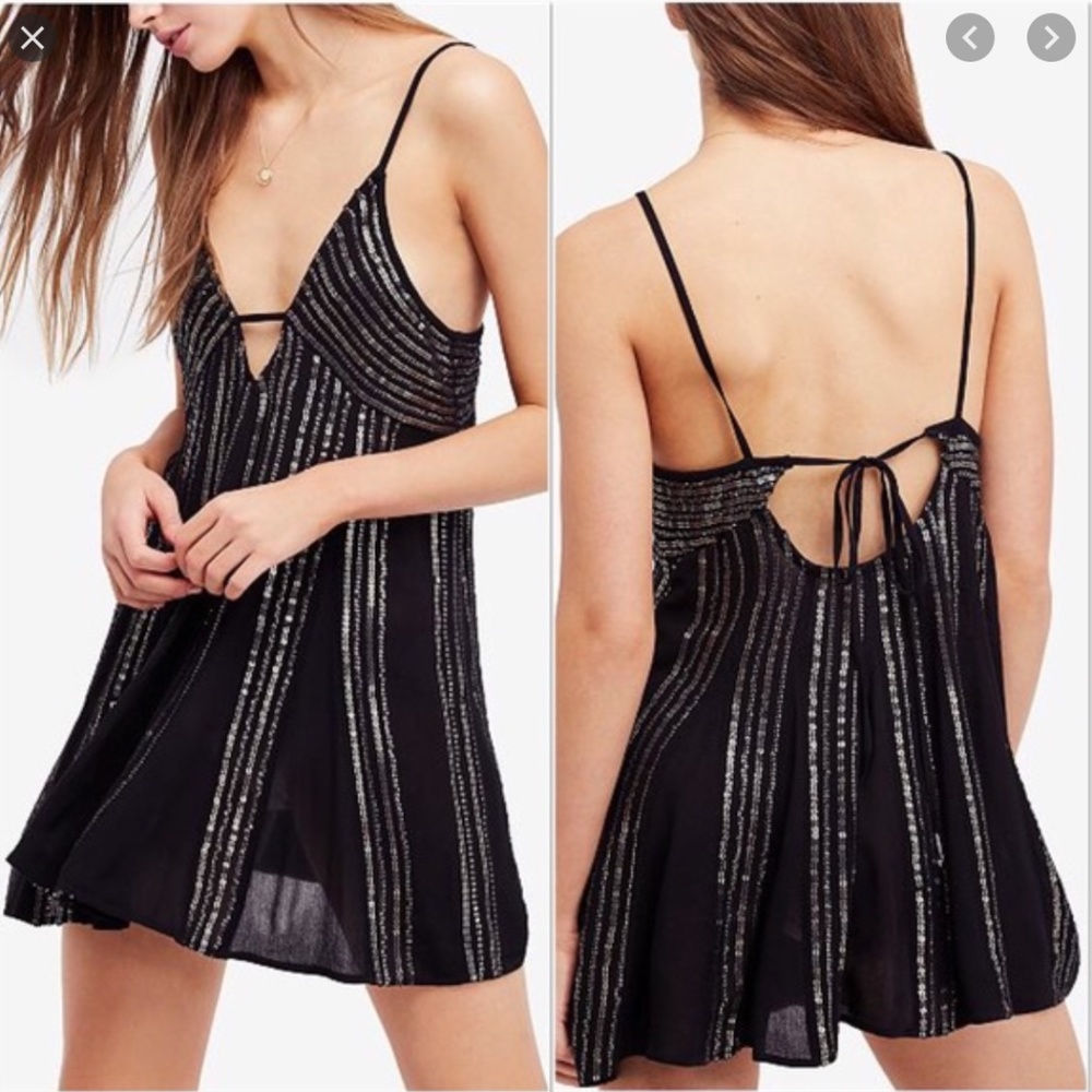 Free People Here She Is Embellished Slip